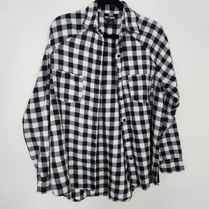 Hot Topic Plaid Button Down Shirt Size S